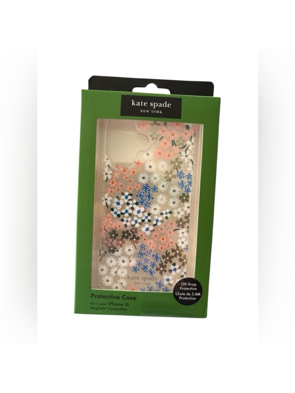 kate spade Floral Clear Protective Case for iPhone 16- Multi-Colour NWT